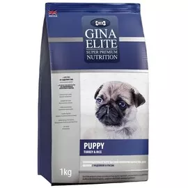 Сухой корм Gina Elite Puppy Индейка с рисом для щенков (1 кг, Индейка и рис)