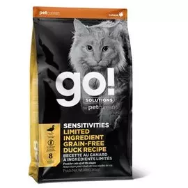 Сухой корм GO! Sensitivities Limited Ingredient Grain Free Duck Recipe CF беззерновой с уткой для кошек с чувствительным пищеварением (7,26 кг, Утка)
