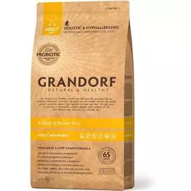 Сухой корм Grandorf Четыре вида мяса с бурым рисом для взрослых собак мелких пород (1 кг)