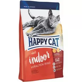 Сухой корм Happy Cat Adult Indoor Voralpen-Rind с альпийской говядиной для кошек (10 кг, Альпийская говядина)