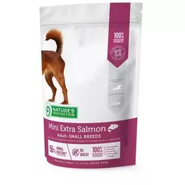 Сухой корм Nature's Protection Mini Adult Extra для собак мелких пород (500 г, Лосось)