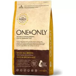 Сухой корм One &amp; Only низкозерновой с уткой и рисом для взрослых собак всех пород (1 кг, Утка с рисом)