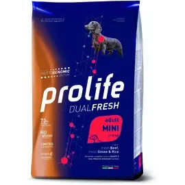 Сухой корм Prolife Dual Fresh Adult Mini для собак мелких пород (600 гр, Ягненок, Буйвол и Рис)