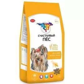 Сухой корм Счастливый пес для взрослых собак мелких пород (2 кг, Ягненок и рис)