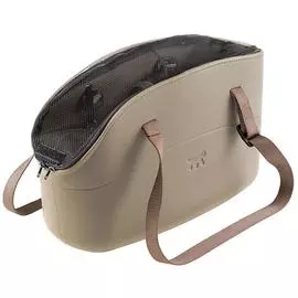 Сумка Ferplast With Me Pro бежевая с сеткой для перески животных (21,5 х 43,5 х 27 см, Бежевый)