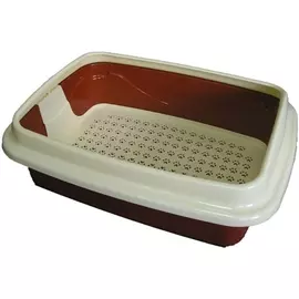 Туалет Dogman Триплекс с сеткой и бортом большой для кошек (48 х 37 х 12 см, В ассортименте)