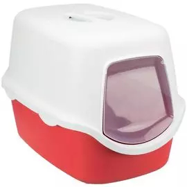 Туалет-домик Trixie Vico кораловый/белый для кошек (40 × 40 × 56 см, Кораловый/белый)
