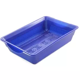 Туалет Gamma Лапки с цветной сеткой для кошек высокий (350 х 250 х 90 мм, В заказе будет случайный цвет)