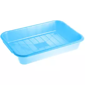 Туалет Homecat Atlantis с сеткой голубой перламутр для кошек (36 х 26 х 6,5 см, Голубой перламутр)