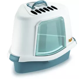 Туалет Stefanplast Sprint Corner Plus закрытый угловой синий для кошек (40 x 56 x 40 см, Синий)