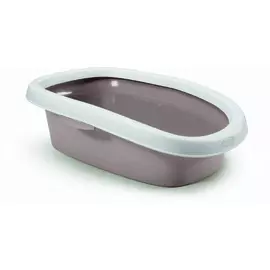 Туалет Stefanplast Sprint с рамкой пудровый для кошек (31 x 43 x 14 см, Пудровый)