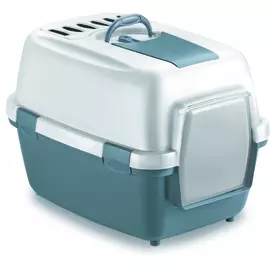 Туалет Stefanplast Wivacat закрытый с угольным фильтром синий для кошек (55 x 40 x 40 см, Синий)