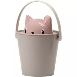 Ведро United Pets Cat-Crick серо-розовое для сухого корма (7,5 л, Серо- розовый)
