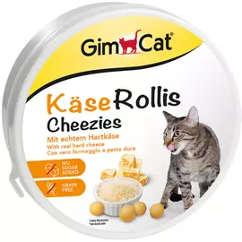 Витаминизированное лакомство Gimcat Cheezies сырные ролики для кошек (200 г)