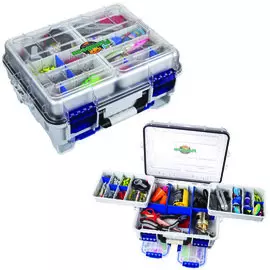 Ящик Flambeau Waterproof Satchel Medium With Base Cage рыболовный пластиковый (37,8 х 29,5 х 18,1 см, Синий, серый)