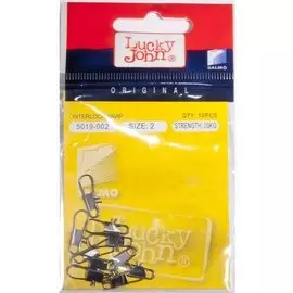 Застежки Lucky John Black Interlock Snap Karabine (20 кг, 10 шт)
