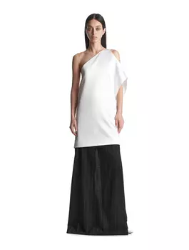 Аcимметричное платье мини из атласа