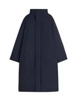 Легкий дутый макси пуховик