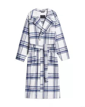 Пальто-тренч из фланели