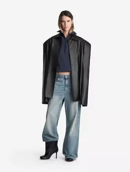 Пиджак-рубашка из эко-кожи