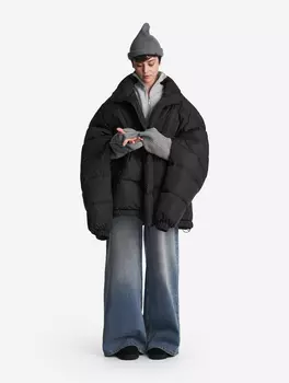 Пуховик-кейп