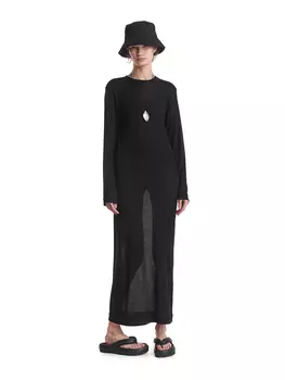 Тонкое трикотажное платье-лонгслив