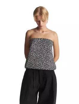 Топ-бандо с открытой спиной в цветочек