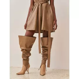 Ботфорты, но не совсем из эко-кожи (M-L карамель)