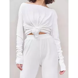 Костюм трикотажный из лапши (M молочный)