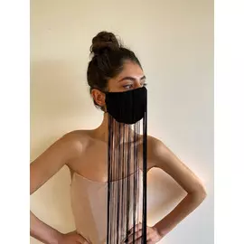 Маска с бахромой (OS черный)