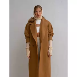 Митенки вязаные удлинённые (OS светло-бежевый)