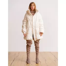 Пуховик мини UNISEX (Tall молочный)