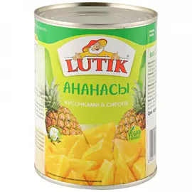 Ананасы Lutik кусочки в сиропе 560 г