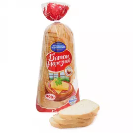 Батон Коломенское нарезной 400 г в нарезке