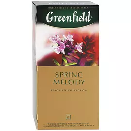 Чай Greenfield Spring Melody черный с ароматом фруктов и душистых трав 25 пакетиков по 1.5 г