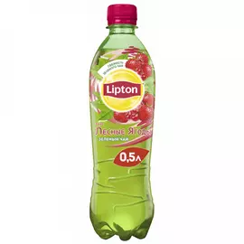 Чай холодный зеленый Lipton Земляника Клюква негазированный 0.5 л