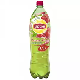 Чай холодный зеленый Lipton Земляника Клюква негазированный 1.5 л