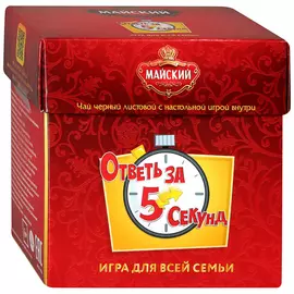 Чай Майский черный крупнолистовой 50 г и набор с игрой