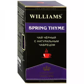 Чай Williams Spring Thyme черный цейлонский с чабрецом 25 пакетиков по 2 г