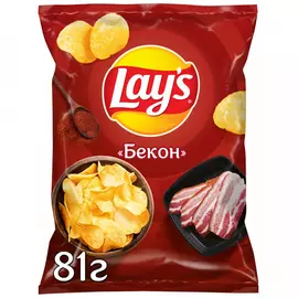 Чипсы Lays картофельные Бекон 81 г
