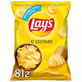 Чипсы Lays картофельные Натуральный 81 г