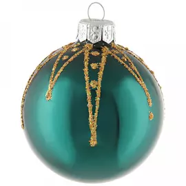 Елочное украшение Юниопт Шар Салют зеленый 6.5 см