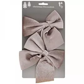 Елочное украшение Koopman бант серебристый 13х1х13 см 2 штуки
