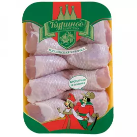 Голень цыпленка-бройлера Куриное царство с кожей охлажденная на подложке 0.8-1.2 кг