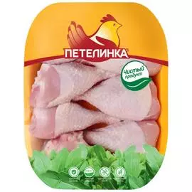 Голень цыпленка-бройлера Петелинка с кожей охлажденная на подложке 0.4-0.9 кг