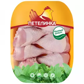 Голень цыпленка-бройлера Петелинка с кожей охлажденная на подложке 0.4-0.9 кг