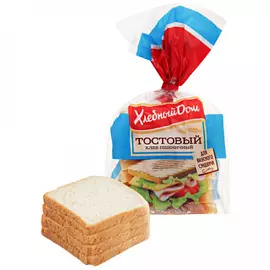 Хлеб Хлебный Дом Тостовый Белый 350 г в нарезке