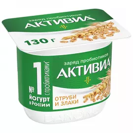 Йогурт Активиа отруби злаки 2.9 % 130 г