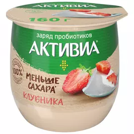 Йогурт Активиа термостатный клубника 1.7 % 160 г