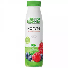 Йогурт ЭкоНива Fit.line питьевой черника малина 2.5% 300 г